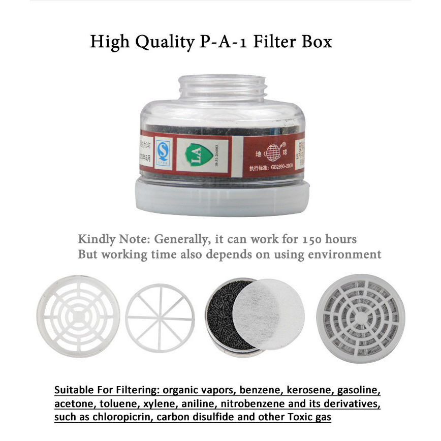 1pcs RD40 40mm Round Gas Mask  - Face Mask Storage Box ulasan dan harga