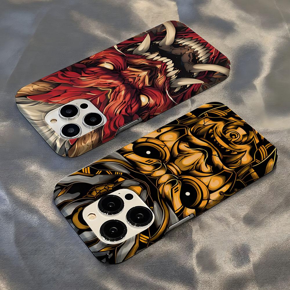 Japanese Samurai Oni Mask Phon - Mask Case Hard Shell ulasan dan harga
