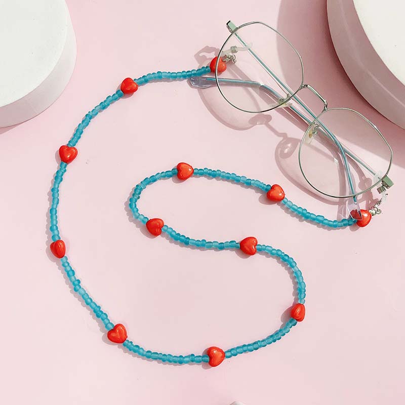 Trendy Peach Heart Anti Slip R - Mask Chain Holder ulasan dan harga